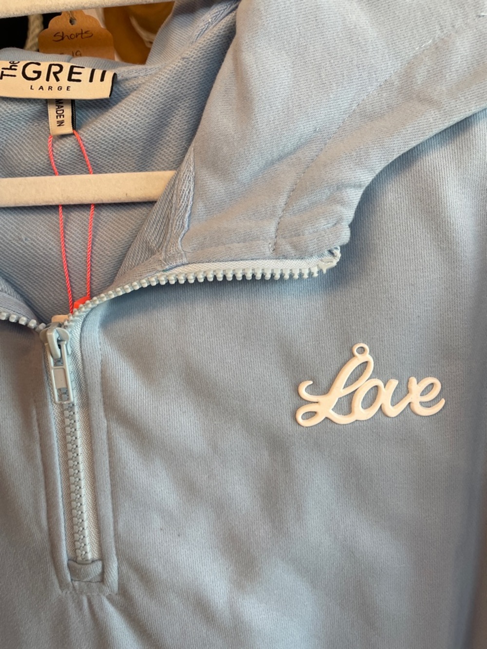 Light Sky Blue Hooded Two-Piece Lounge Set size L - Picture 8 of 9
